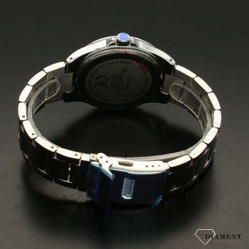 Zegarek męski BRUNO CALVANI srebrny z czarną tarczą BC9031. Zegarek męski z wyraźną czarną tarczą zegarka ze sreb Zegarek męski na stalowej bransolecie. Elegancki zegarek dla mężczyzny (5).jpg